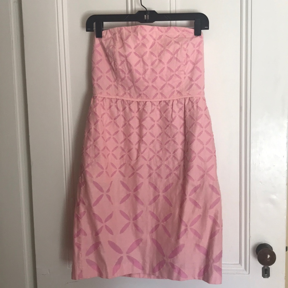 J crew pink strapless dress